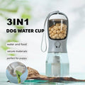 3 in 1 Dog Water Bottle | Food & Waste Bag Holder
