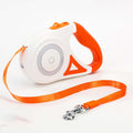 Retractable dog leash with automatic telescopic handle and collar for pet walking