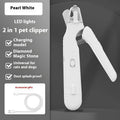 2-in-1 pet nail clippers with LED light for dogs and cats, bloodline safety scissors and multifunctional paw nail trimmer