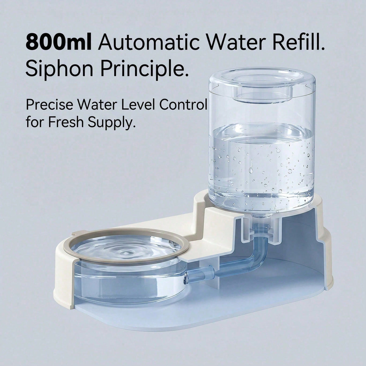 Gravity pet feeder and water dispenser for cats and puppies with large capacity