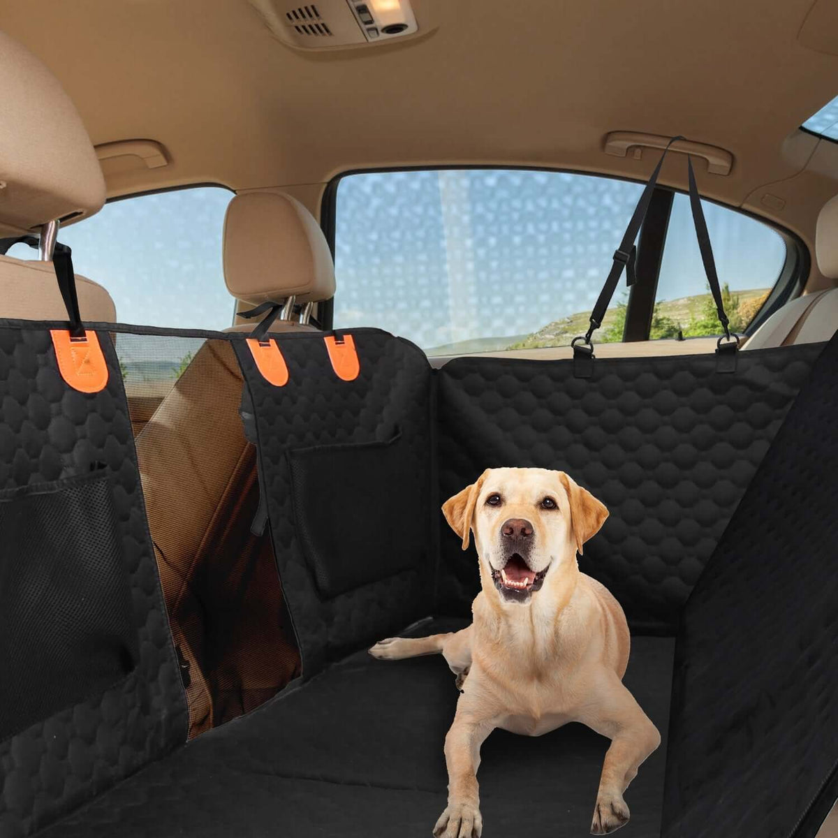 Dog car seat cover waterproof back seat protector for cars, trucks and SUVs