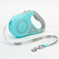 Retractable dog leash with automatic telescopic handle and collar for pet walking