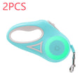 Retractable dog leash with automatic telescopic handle and collar for pet walking