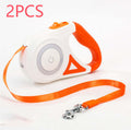 Retractable dog leash with automatic telescopic handle and collar for pet walking