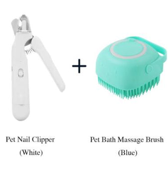 2-in-1 pet nail clippers with LED light for dogs and cats, bloodline safety scissors and multifunctional paw nail trimmer