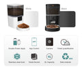 Video camera pet feeder with adjustable automatic food dispensing for dogs and cats