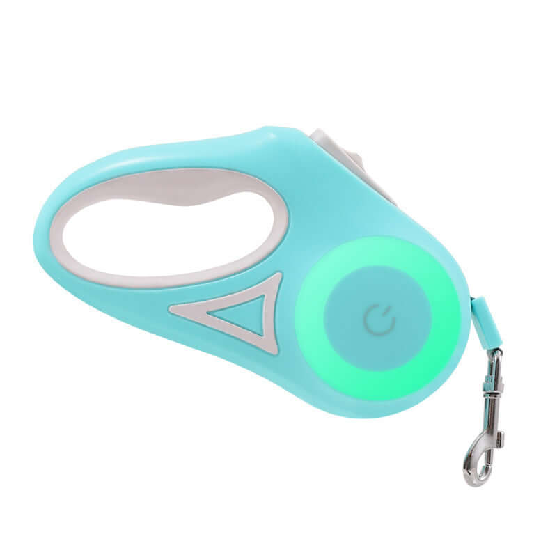 Retractable dog leash with automatic telescopic handle and collar for pet walking