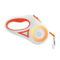 Retractable dog leash with automatic telescopic handle and collar for pet walking