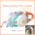 Retractable dog leash with automatic telescopic handle and collar for pet walking