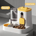 Gravity pet feeder and water dispenser for cats and puppies with large capacity
