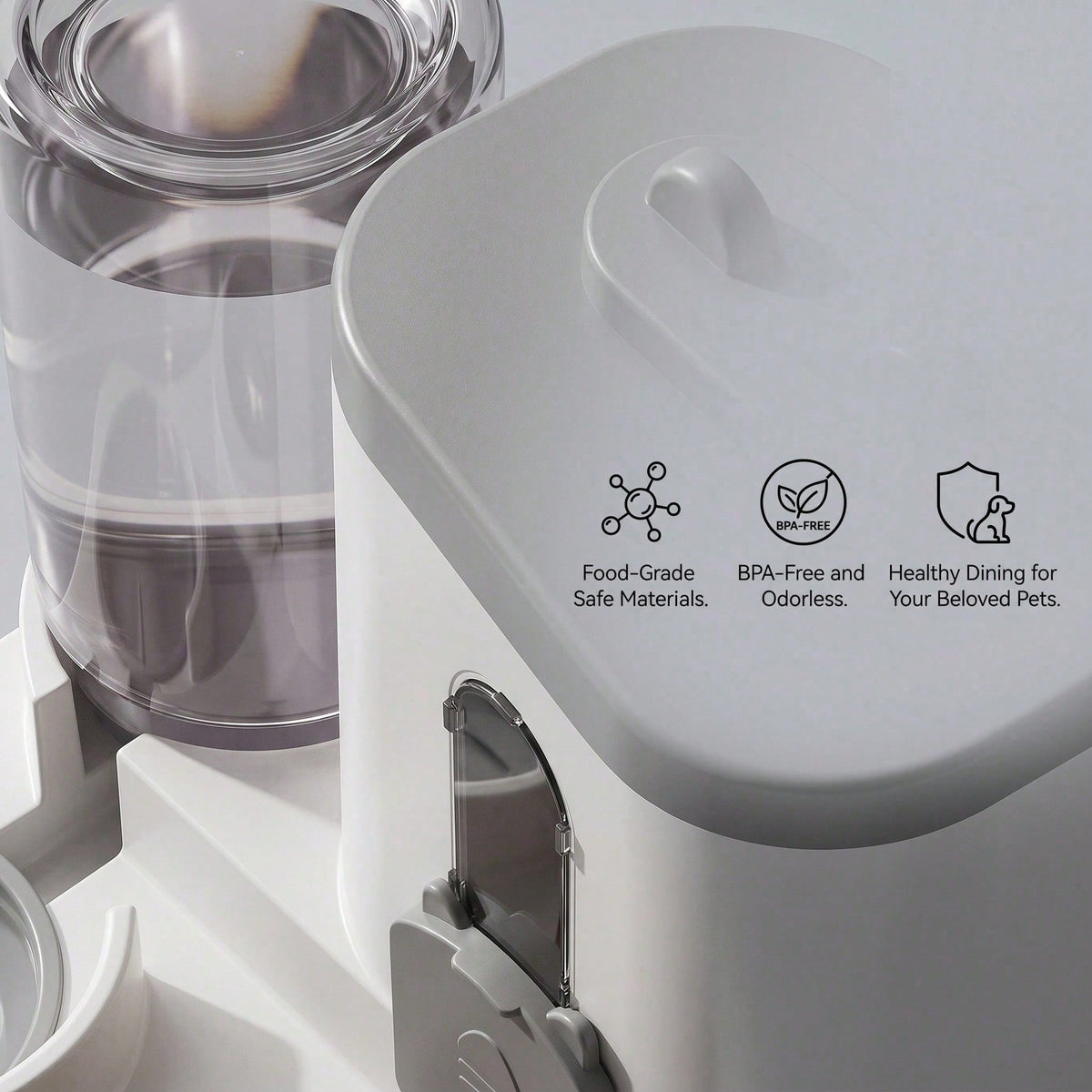 Gravity pet feeder and water dispenser for cats and puppies with large capacity