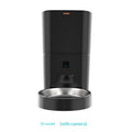 Video camera pet feeder with adjustable automatic food dispensing for dogs and cats