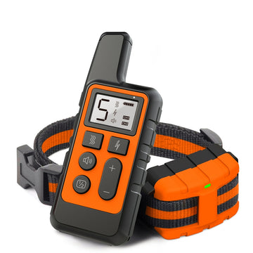Dog training collar with remote control, beep and vibration for obedience training