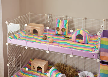 C&C guinea pig cage panels made from clear acrylic for customizable guinea pig cages