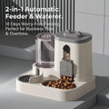 Gravity pet feeder and water dispenser for cats and puppies with large capacity