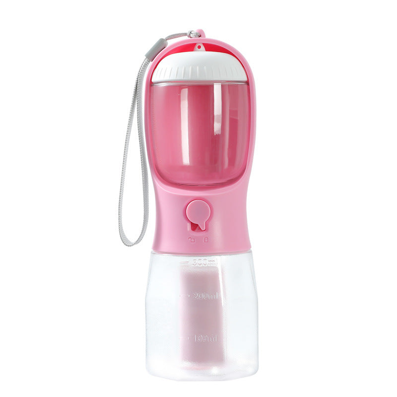 3-in-1 portable dog water cup with food container and a3 in 1 Dog Water Bottle | Food & Waste Bag Holdergarbage bag holder, multifunctional travel pet cup for walks and outdoor use.