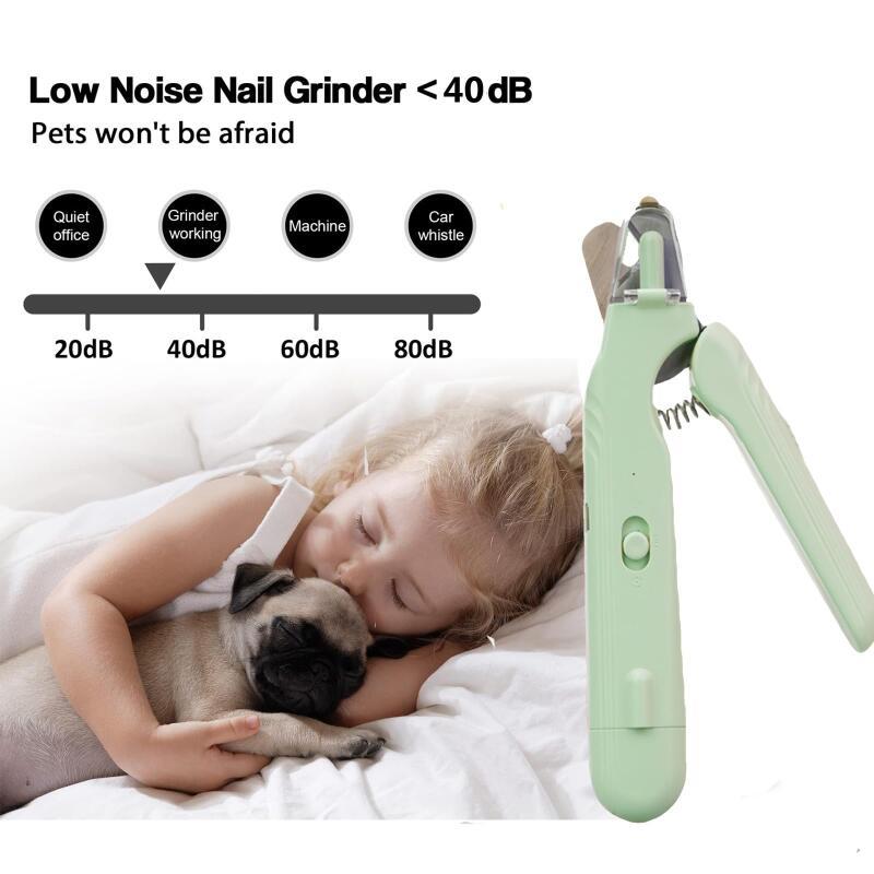 2-in-1 pet nail clippers with LED light for dogs and cats, bloodline safety scissors and multifunctional paw nail trimmer