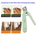2-in-1 pet nail clippers with LED light for dogs and cats, bloodline safety scissors and multifunctional paw nail trimmer