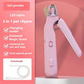 2-in-1 pet nail clippers with LED light for dogs and cats, bloodline safety scissors and multifunctional paw nail trimmer