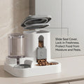 Gravity pet feeder and water dispenser for cats and puppies with large capacity